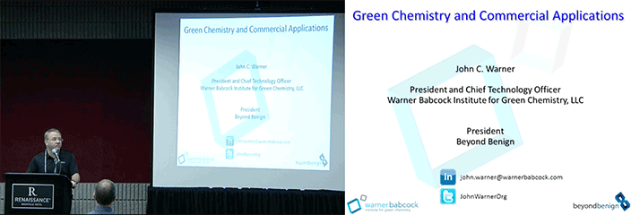 Dr Warner: Green Chemistry