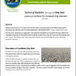 Delta Mist Technical Bulletin for Chip Seal Retention June 2020